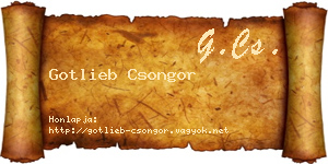 Gotlieb Csongor névjegykártya